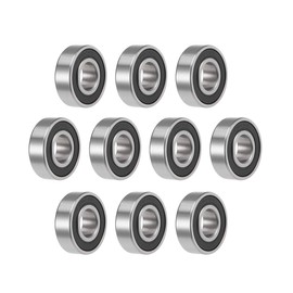 sourcing map 6202-2RS Deep Groove Ball Bearings Z2 15mm X 35mm X 11mm Double Shielded Carbon Steel 10pcs