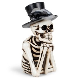Light Up Top Hat Skeleton Figure Standard