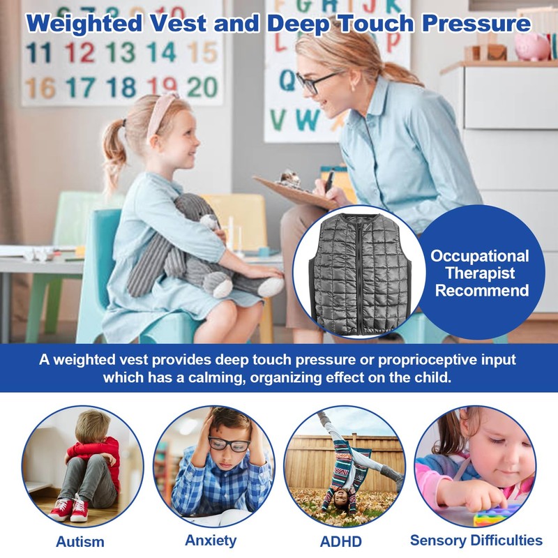 Weighted Vest for Kids with Sensory Issues, Sensory Compression Vest