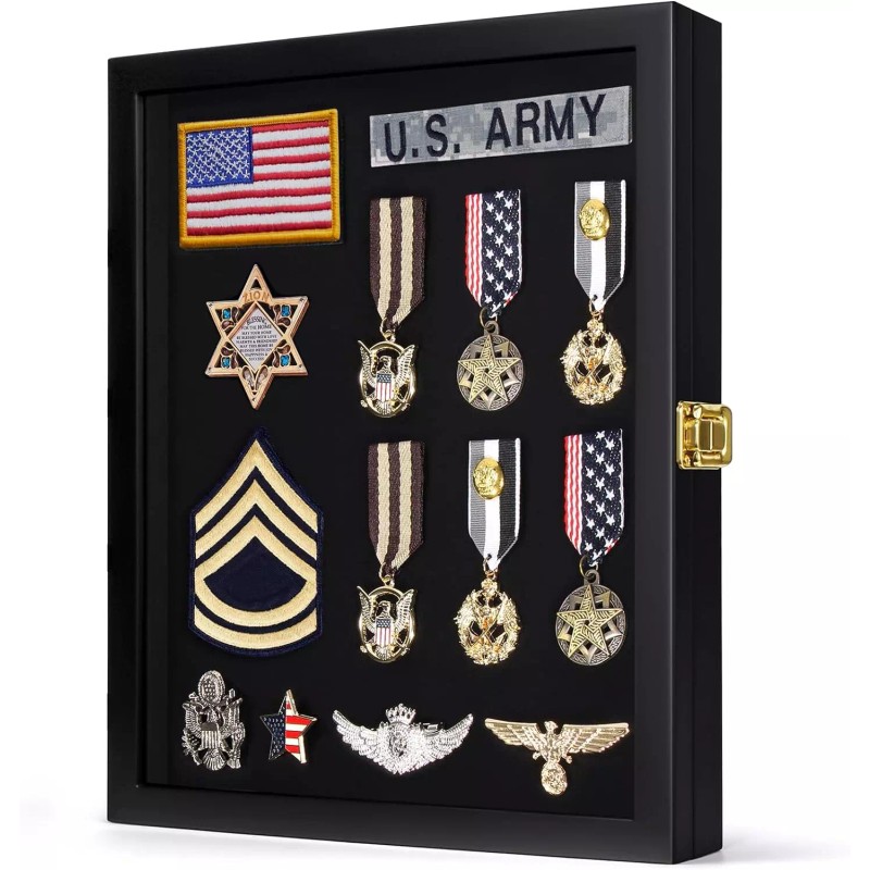 11x14 Pin Display Case for Military Badges, Medals, Patches &