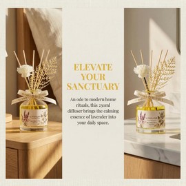 YUNXIYAZHU Reed Diffuser Lavender 7.78 fl oz Calming Home Fragrance Gift