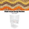 Cereal Dispenser 17.5oz Capacity Single Grid Grain Dispenser Transparent Plastic