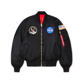 Alpha Industries Men's Apollo MA-1 Flight Jacket (S, Black)