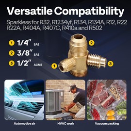 VIVOHOME 1/2 HP 5 CFM 110V Dual Stage HVAC Vacuum Pump, Sparkless Motor for R32 R1234yf R134a R22 R410a Systems, Auto AC Vacuum Pump for Air Conditioner Servicing Resin Degassing with 2 Oil Bottles