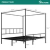 YITAHOME King Size Bed Frame, Metal Canopy Four Poster Bed