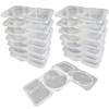 KFAREJGOAE Two Compartment Containers with Lids Little Snack Containers Divider