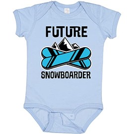 inktastic Snowboarding Future Snowboarder Baby Bodysuit Newborn 0100 Light Blue 397e7