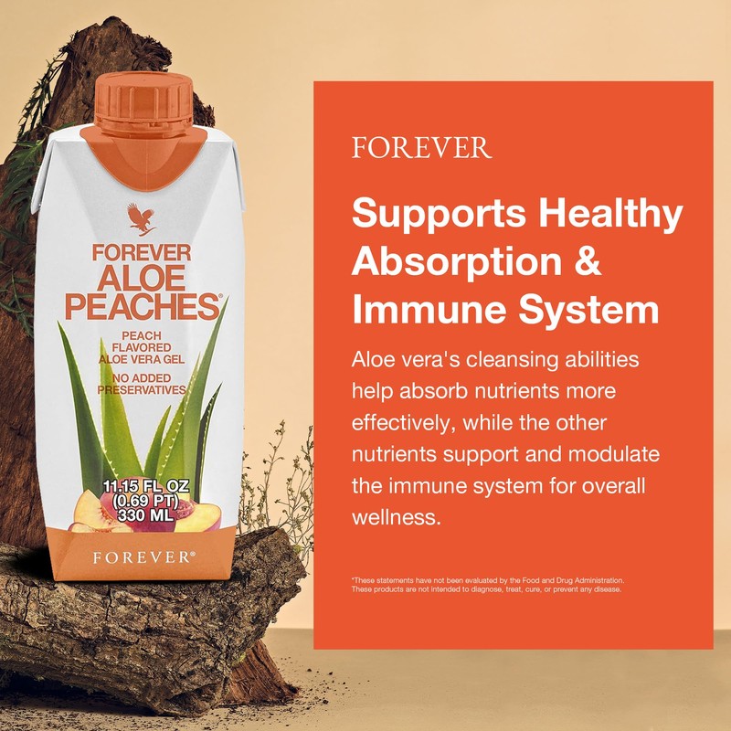 Forever Living - Forever Aloe Peaches - Supports Digestion, Immune