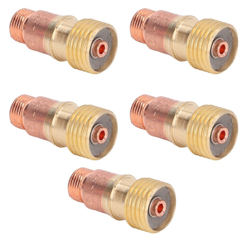 5Pcs 3/32in Gas Lens Collet Body Metal Welding Connector Replacement