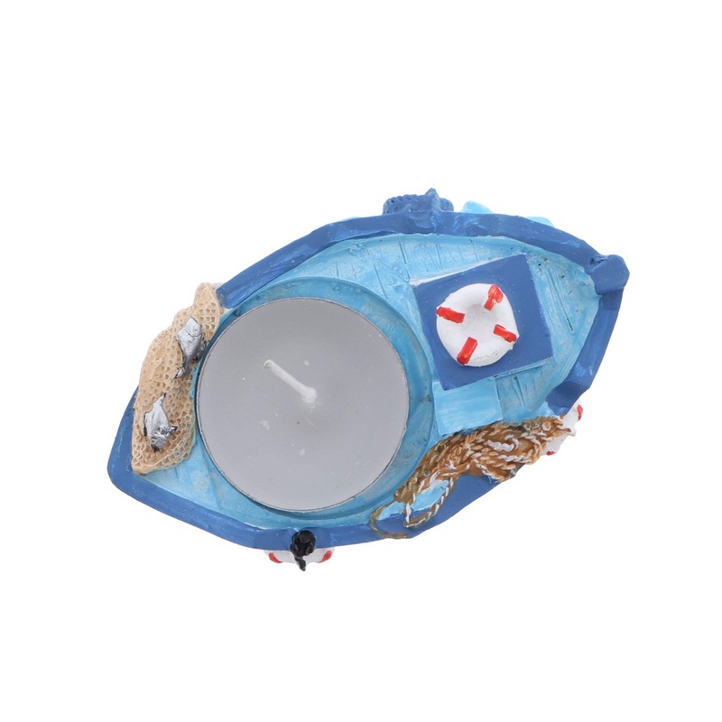 Sailboat Tea Light Holder Home Décor - Light Blue