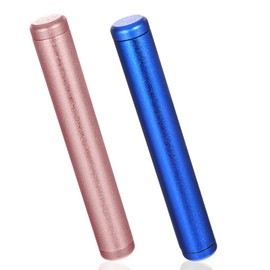 Giantree Joint Case, Pack of 2 Joint Case 110 mm Kingsize Joint Tube Waterproof Joint Case Odour-Proof Metal Aluminium Joint Accessories Storage (Rose Gold + Blue)