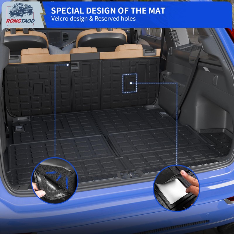 Rongtaod Cargo Mat Compatible with 2010-2024 Toyota 4Runner 7 Seats