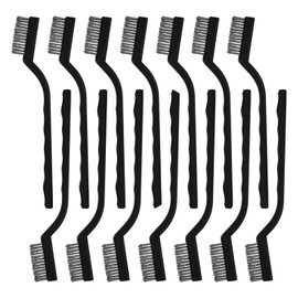 Fsfsdg 15 Pcs Mini Stainless Steel Wire Brush Set for Cleaning Welding Slag Rust