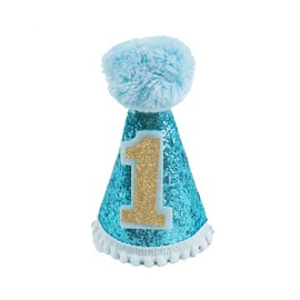 PET SHOW 1pc/Pack Blue Small Dog Birthday Party Hat for Boys Pets 1-Year-Old Cat Kitten Headband Grooming Accessories Costumes