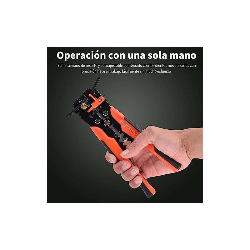 HuLuHouse Pinza Pelacables AutomáTica, pela cables, Naranja