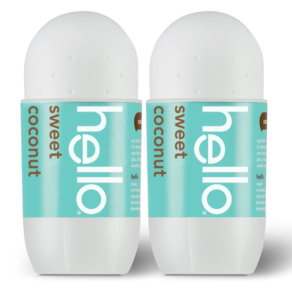 hello hello Sweet Coconut Roll On Deodorant, Aluminum Free Deodorant