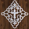 Paddys Patches White Cross Embroidered Patch — Iron On