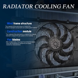 Radiator Cooling Fan Assembly for 2006-2012 Toyota RAV4,Electric Radiator Cooling Fan Mount Kit