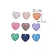 TEHAUX 100Pcs Heart Shape Resin Patches DIY Decals for Jewelry