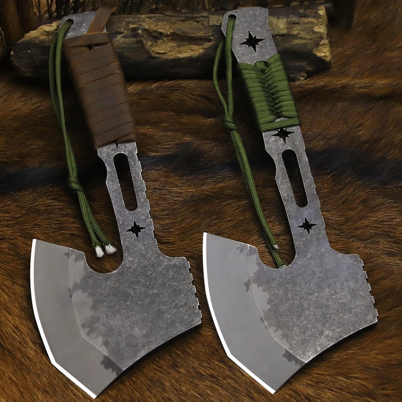 BA-KOR 12.2-inch DC53 Steel 10mm Thick Multi-Functional Survival Axe for