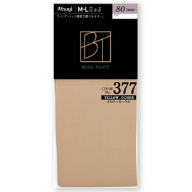 Atsugi FP981 Women's Tights, Foundation Tights, 80 Denier, Beige Tights, Prevents Unevenness, Heat Storage Nylon, yellow ochre