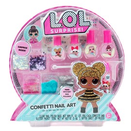 L.O.L. Surprise Confetti Nail Art by Horizon Group USA,Make Custom DIY Nail Polishe.Add tattoos, Glitter, Gemstones & More.Secret Reveal Surprise Inside.Multi Colored