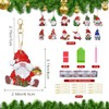 MorLuks Pack of 12 Diamond Painting Christmas, Diamond Painting Keyrings,