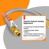 1-Pack HeSun 12-Inch Push-Fit Ball Valve Water Heater Connector, Push-to-Connect