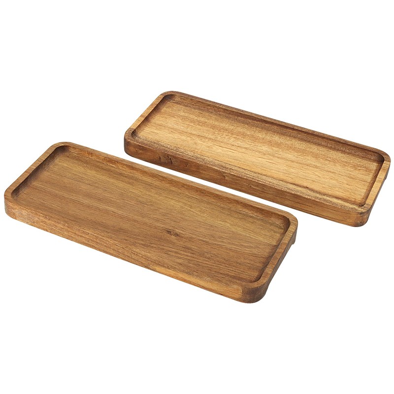 SENJEOK 8 Pack 12 x 5 Inches Wooden Serving Platters,