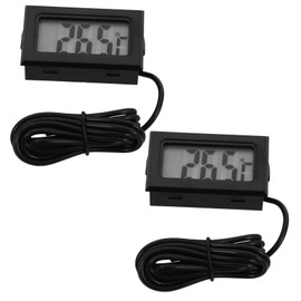 Alipis 2pcs Digital Thermometer Indoor Gauge High Precision Measurement for Accurate Readings Fish Tanks and Home Use Sleek Design Easy Installation Display