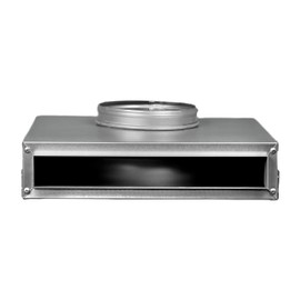 BUILDMART - 12" Plenum Box for [12" Linear Slot Diffuser - (1 Slot) Single Slot] Premium Insulated Galvanized Sheet Metal Plenum Box for Heating and Cooling - Texas Buildmart
