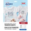 Avery Iron-On Stretchable T-Shirt Transfers, For Inkjet Printers, Stretchable Fabric,