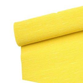 70g Premium Crepe Paper Roll for Flower Making White Green Pink Crepe Paper Sheets Streamer,10in Width, 8ft Length (Yellow)