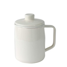 Fuji Enamel Filto Series Oil Pot, 1.0L (1.0 L), White