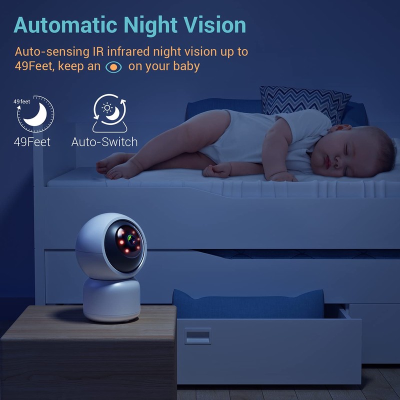 1080P Security Camera, WiFi Home Indoor Camera with Smart Night