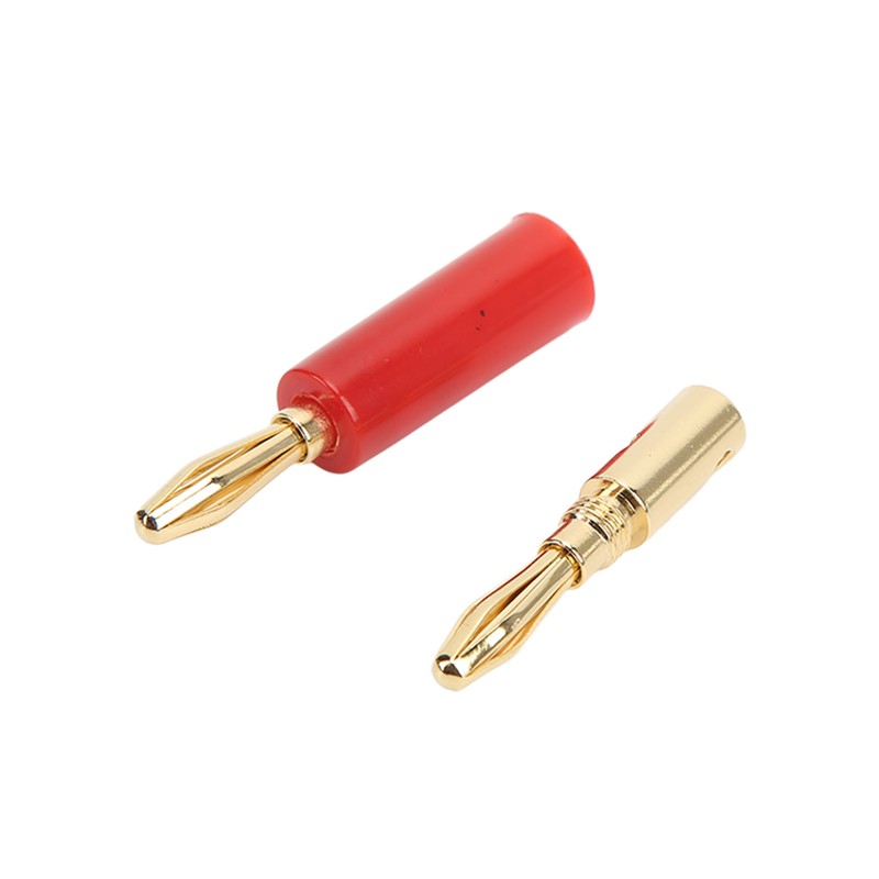 10PCS Banana Plugs 4mm Audio Jack Connector Solderless Six Blade