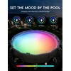 POOLHACKER Solar Pool Lights Only for Inground Pool【Original】, 10-Color 4-Mode