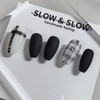 [Sl&Sl Nail Tip] Black check nail - Stiletto / [슬앤슬네일팁]