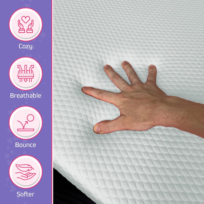Lash Bed Foam Topper – 2.5 Inch Thick Memory Foam
