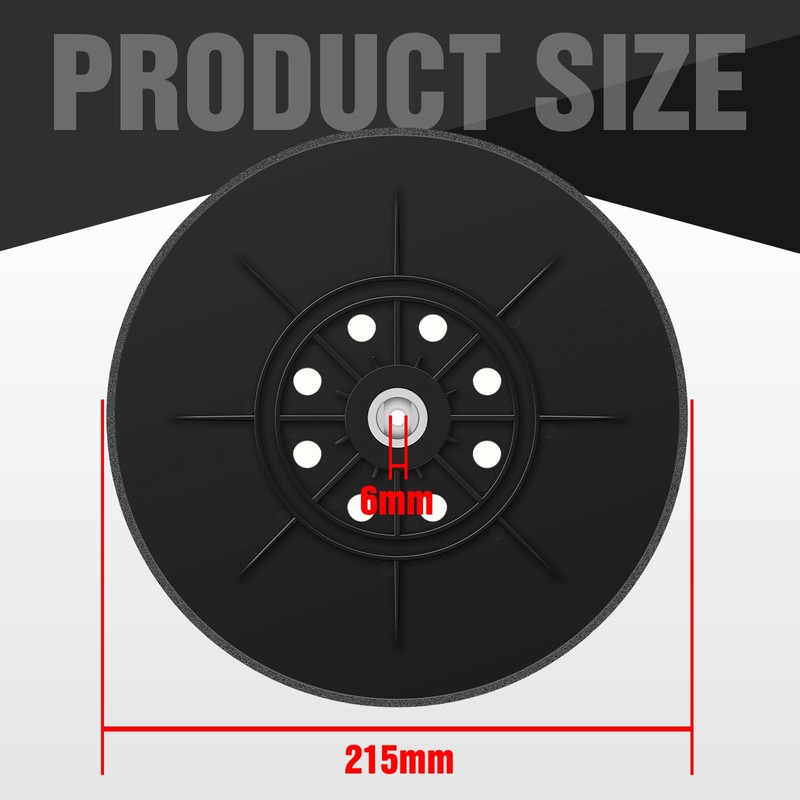 Sanding Disc 225 mm 8 Hole Support Plate for Long