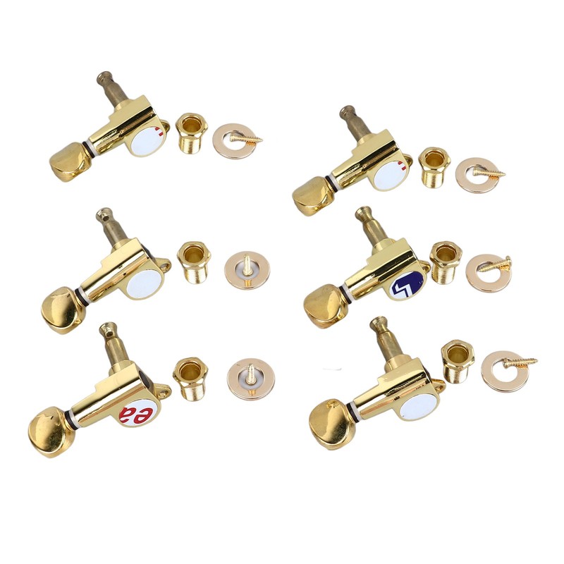 6Pcs Full Closed Guitar Tuning Key Accurate Fast Operation Stable