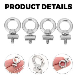 Set of 4 Stoppers for Piping Rail 8-10 mm Piping Stopper with Carabiner Stainless Steel Piping Stopper, Piping Rail Accessories for Caravan, Motorhome, Campervan, Boat, Piping Rail Accessories (4