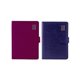 5 Year Undated Leather Look A5 Week to View Padded Diary Assorted Colour x 1