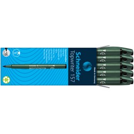 Schneider Topwriter 157 Faserschreiber (0,8 mm) 10er Packung schwarz
