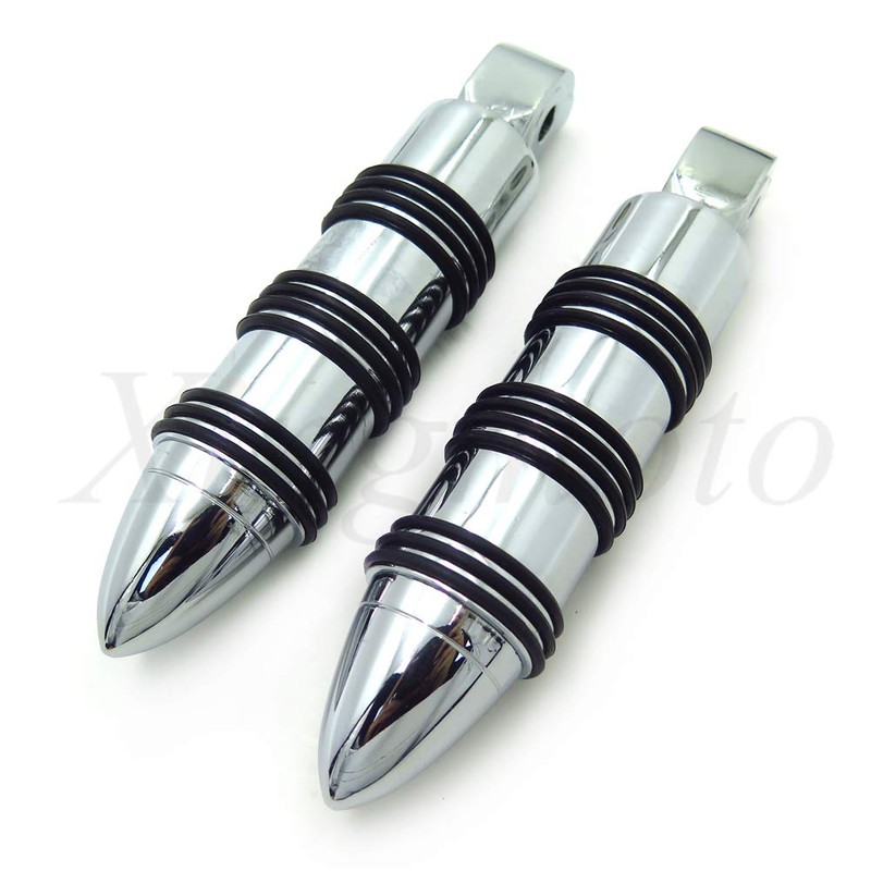 MT107+PA011 - Replacement of Chrome Rear FootPeg Compatible with 1995-2008