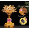 Omeet Colorful LED Lotus Buddhist Lamp, Gradient Buddha Light for