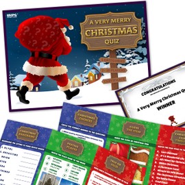 UKPG Christmas Party Game | A VERY MERRY CHRISTMAS QUIZ | 20 Player | 6 Games/categories included for Christmas, Christmas Party, Christmas Quiz, Family Quiz, stocking filler
