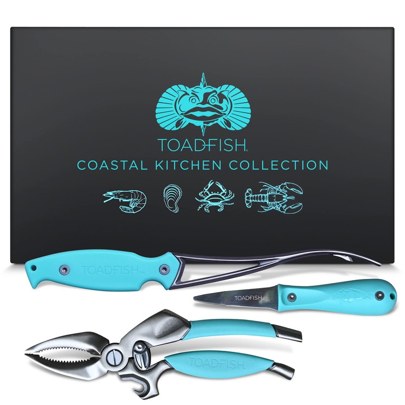 Toadfish Coastal Kitchen Collection - Includes Crab Cracker, Shrimp Deveiner,