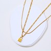 JECOMY Dainty Gold Layered Necklaces for Women 18K Gold Plated