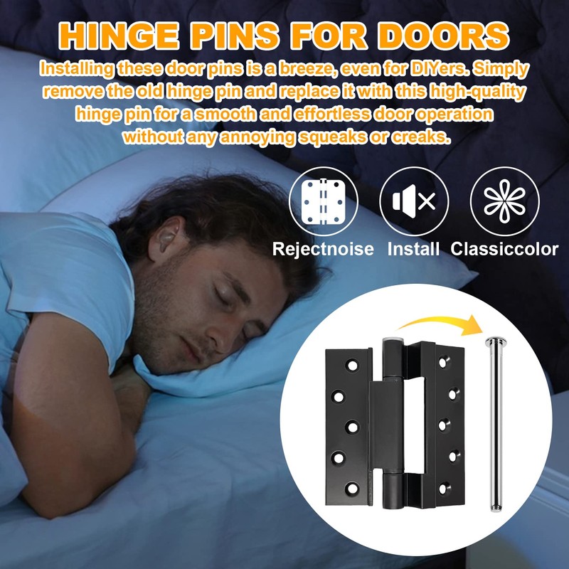 6 Pieces of 3.5-inch Indoor Door Hinge pins Replacement, Suitable